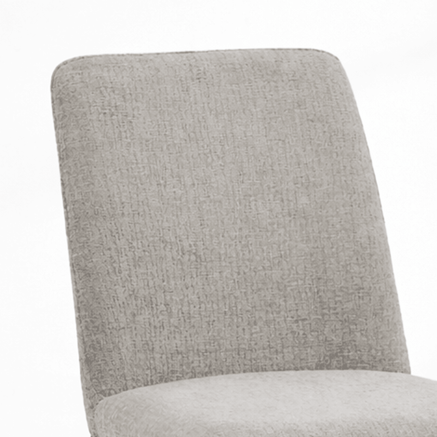 SELIA Lot de 2 chaises en tissu taupe clair pieds couleur bois foncé - Chaise de repas - Mobilier Deco