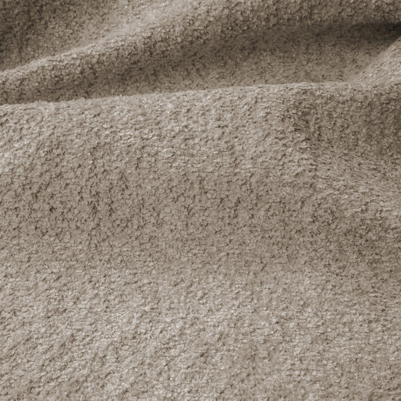 SERENA Canapé d'angle tissu bouclette beige foncé - Angle droit - Canapés d'angle - Mobilier Deco