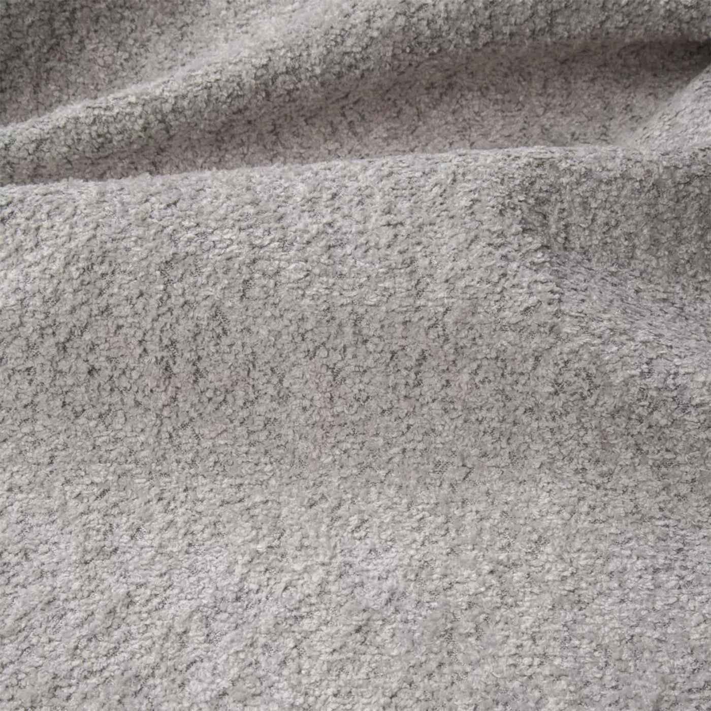 SERENA Canapé d'angle tissu bouclette gris clair - Angle droit - Canapés d'angle - Mobilier Deco