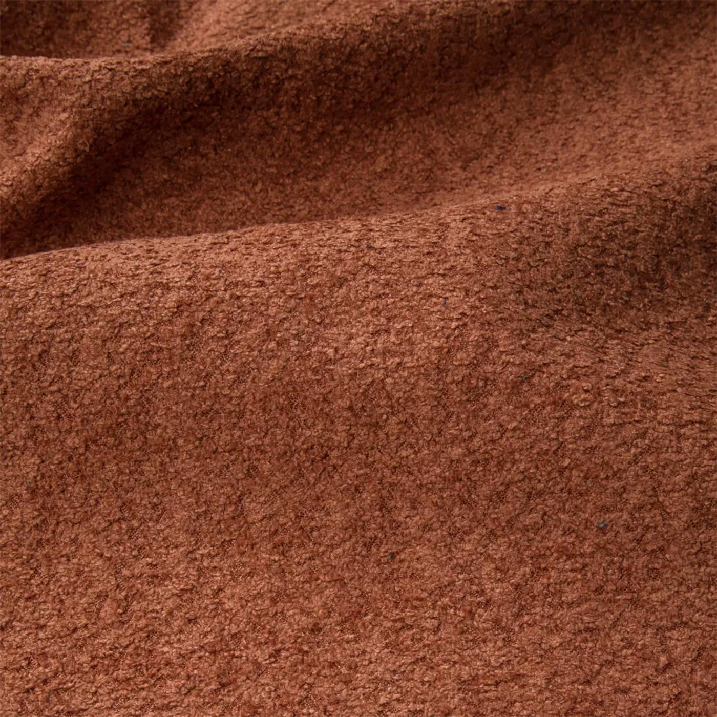 SERENA Canapé d'angle tissu bouclette orange - Angle droit - Canapés d'angle - Mobilier Deco