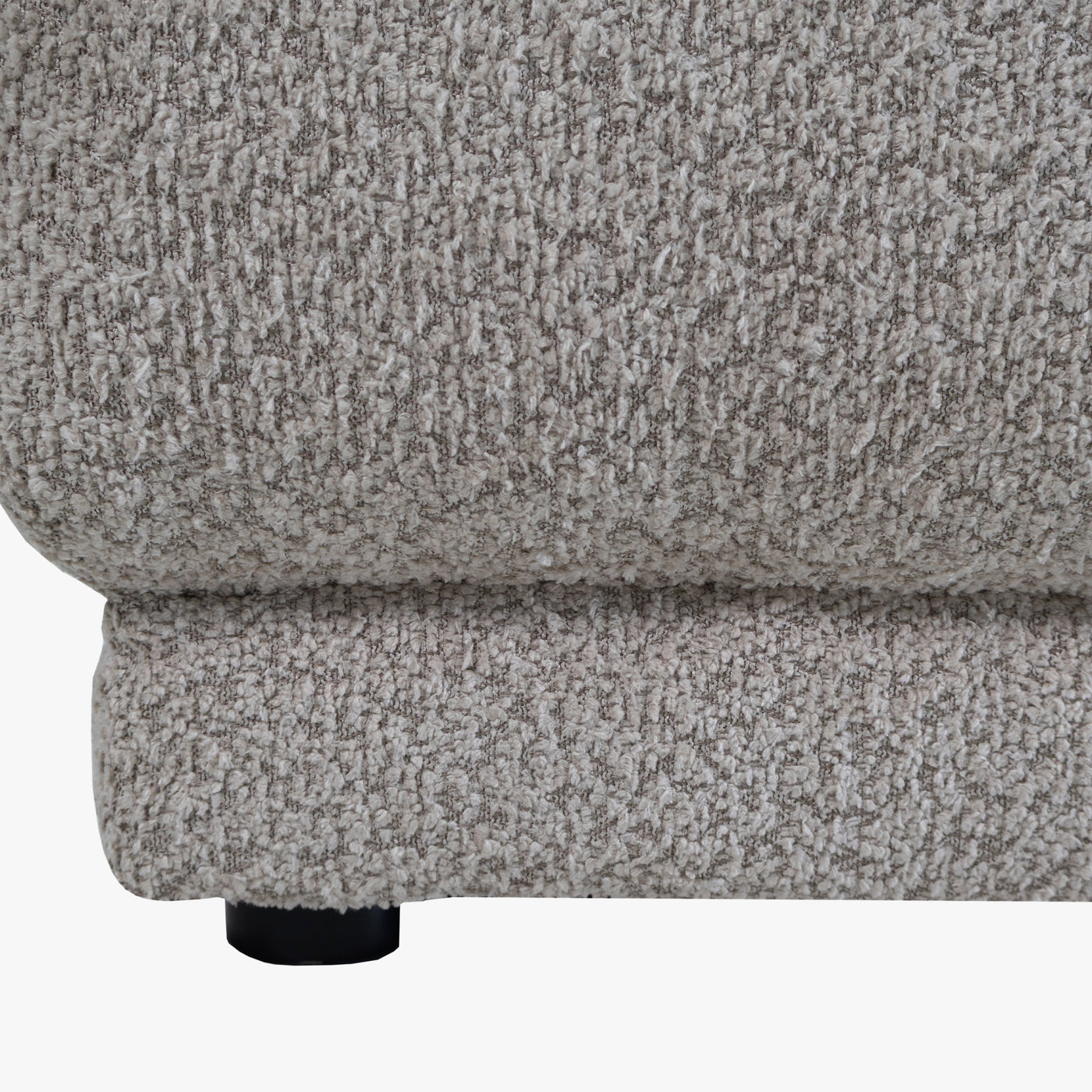 SEYA Canapé 3 places en tissu bouclette beige foncé - Canapés fixes - Mobilier Deco