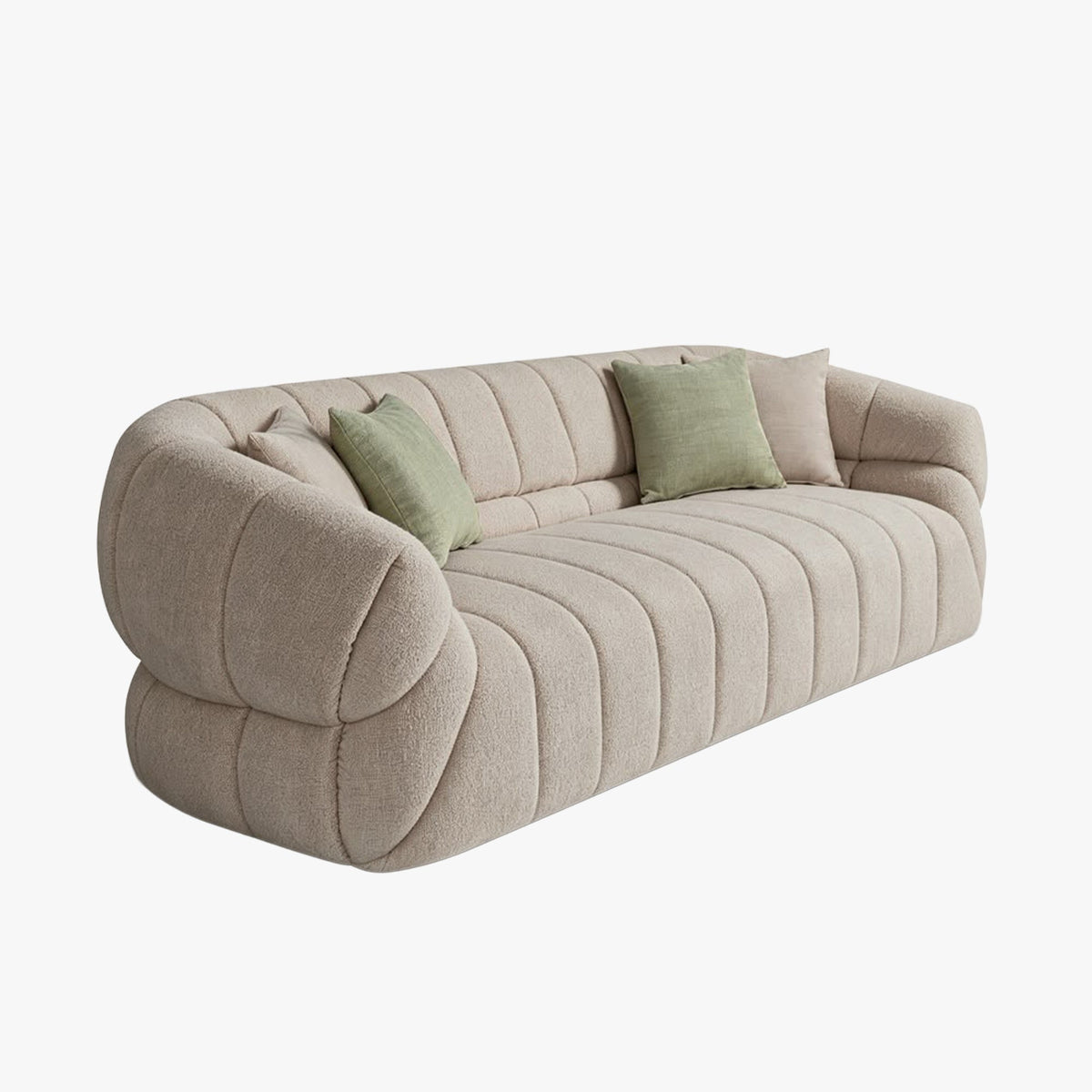SIENA Canapé 3 places en tissu taupe - Canapés fixes - Mobilier Deco