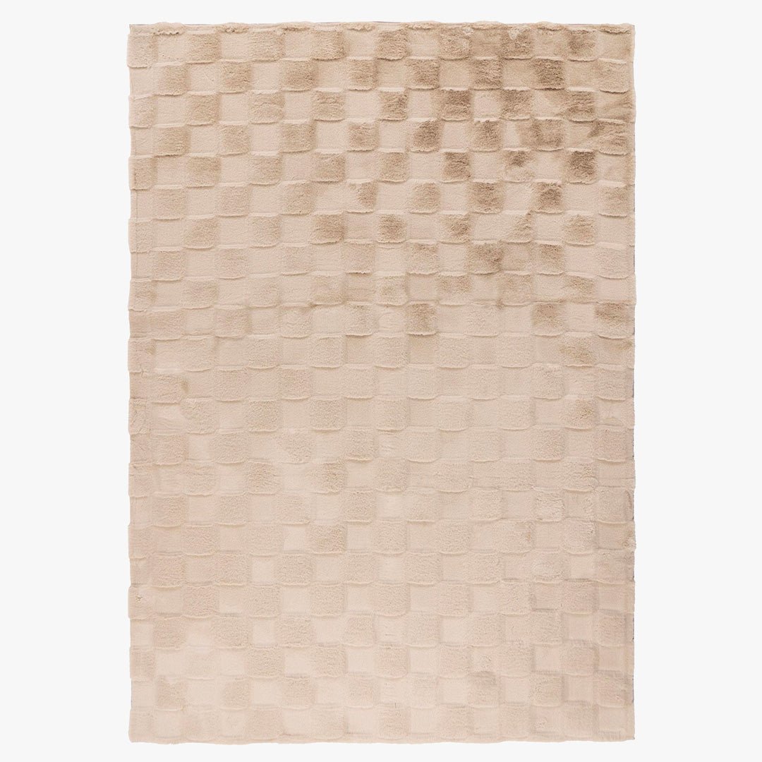SOUL Tapis tissu doux à motif en relief beige - 160x230 cm - Tapis - Mobilier Deco