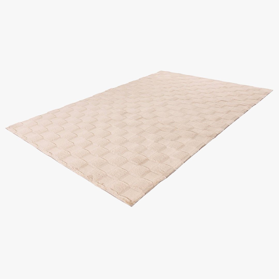 SOUL Tapis tissu doux à motif en relief beige - 160x230 cm - Tapis - Mobilier Deco