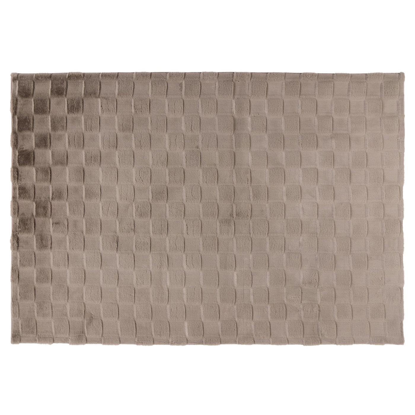 SOUL Tapis tissu doux à motif en relief taupe - 160x230 cm - Tapis - Mobilier Deco