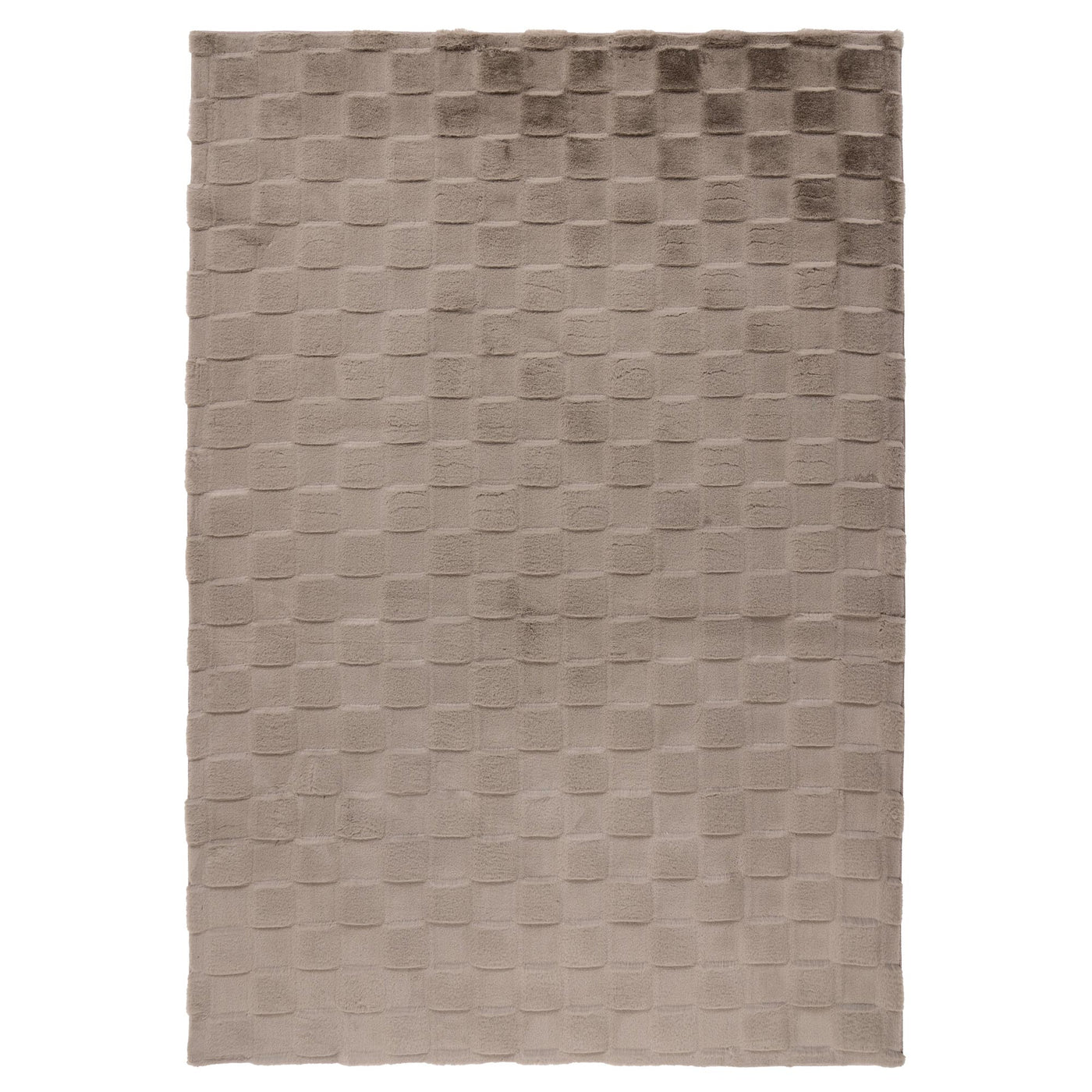 SOUL Tapis tissu doux à motif en relief taupe - 160x230 cm - Tapis - Mobilier Deco