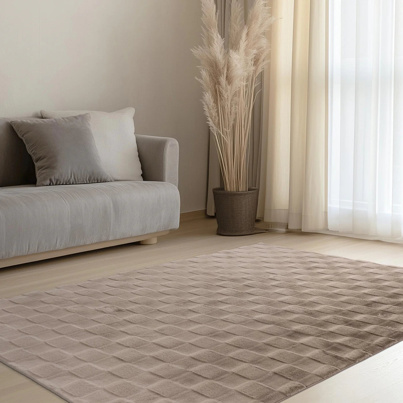SOUL - Tapis tissu doux motifs en relief 160x230 cm
