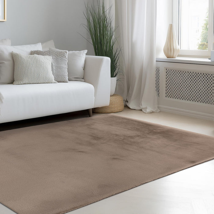 SPIRIT Tapis en tissu doux taupe - 160x230 cm