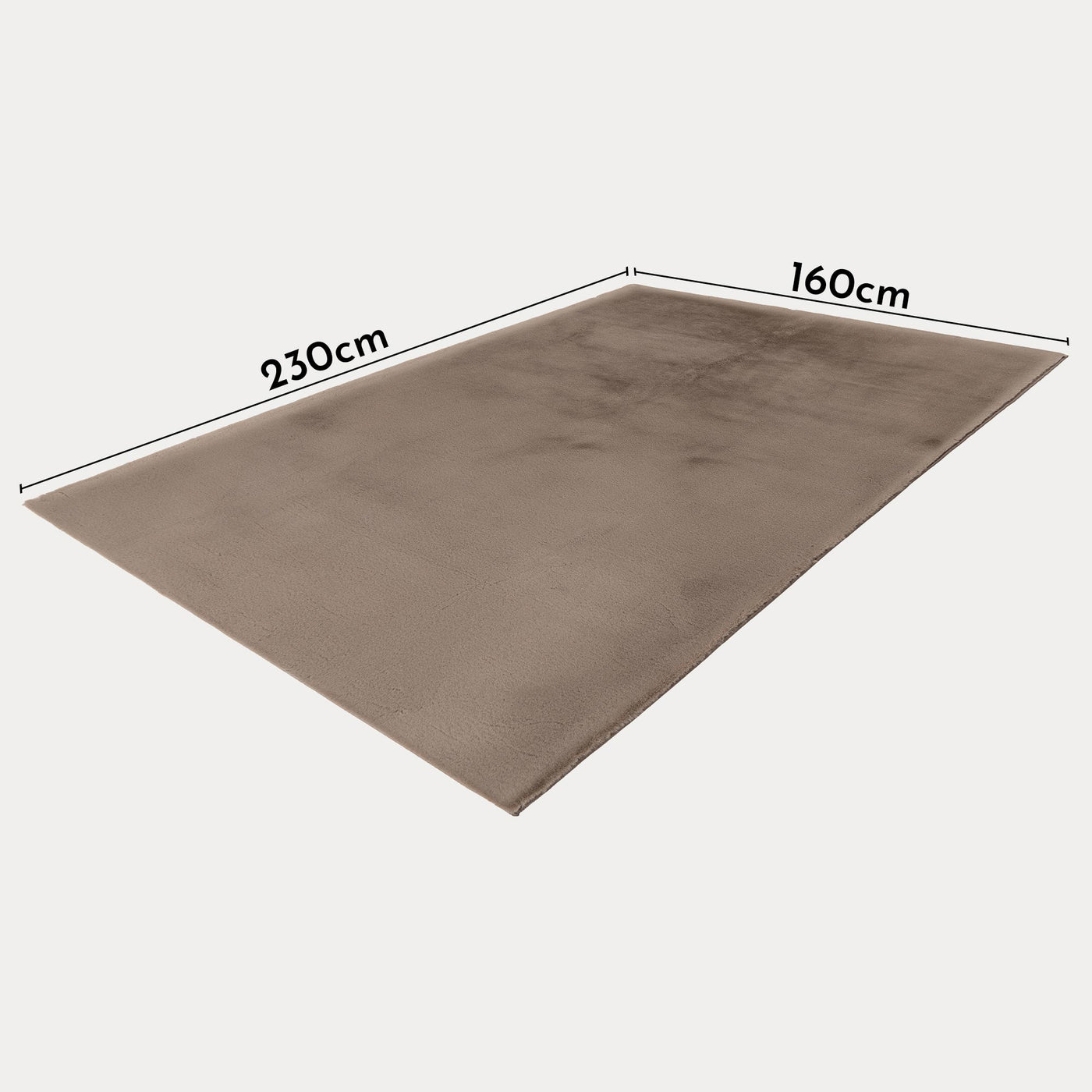 SPIRIT Tapis en tissu doux taupe - 160x230 cm - Tapis - Mobilier Deco