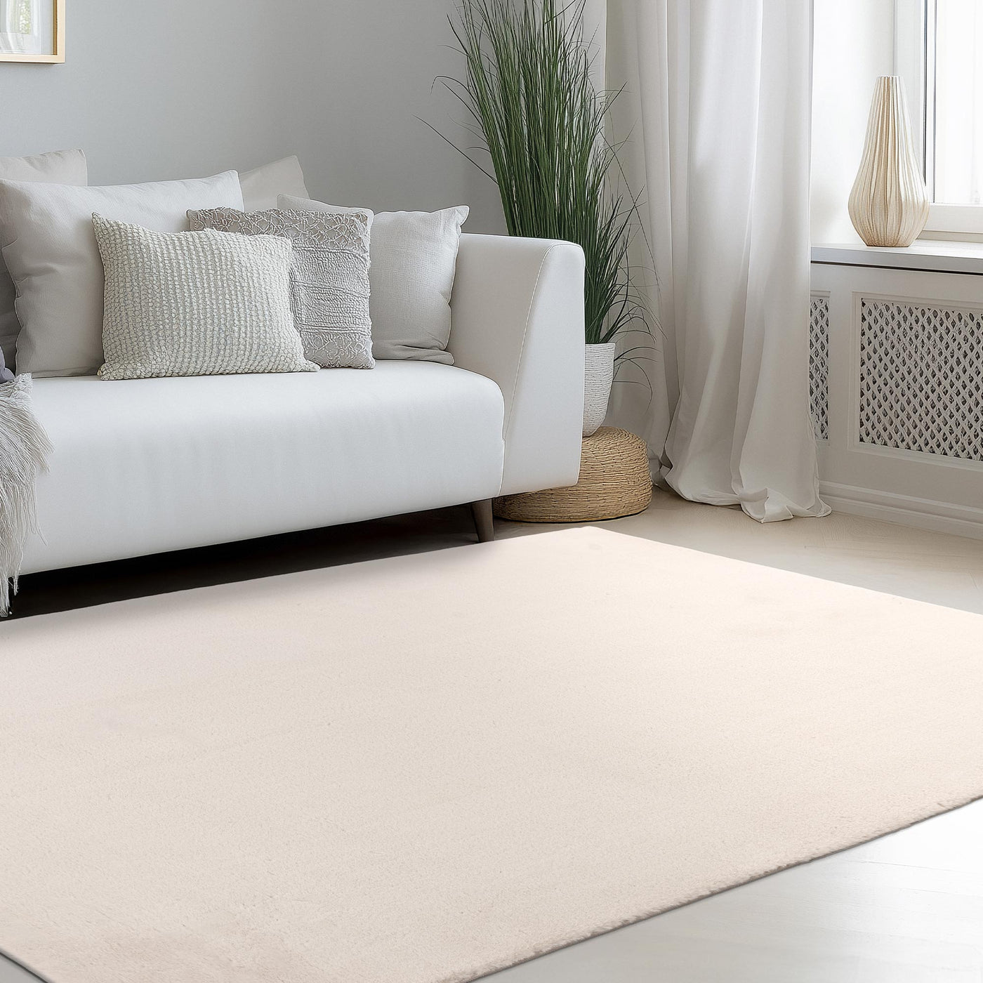 SPIRIT Tapis en tissu doux taupe clair - 160x230 cm - Tapis - Mobilier Deco
