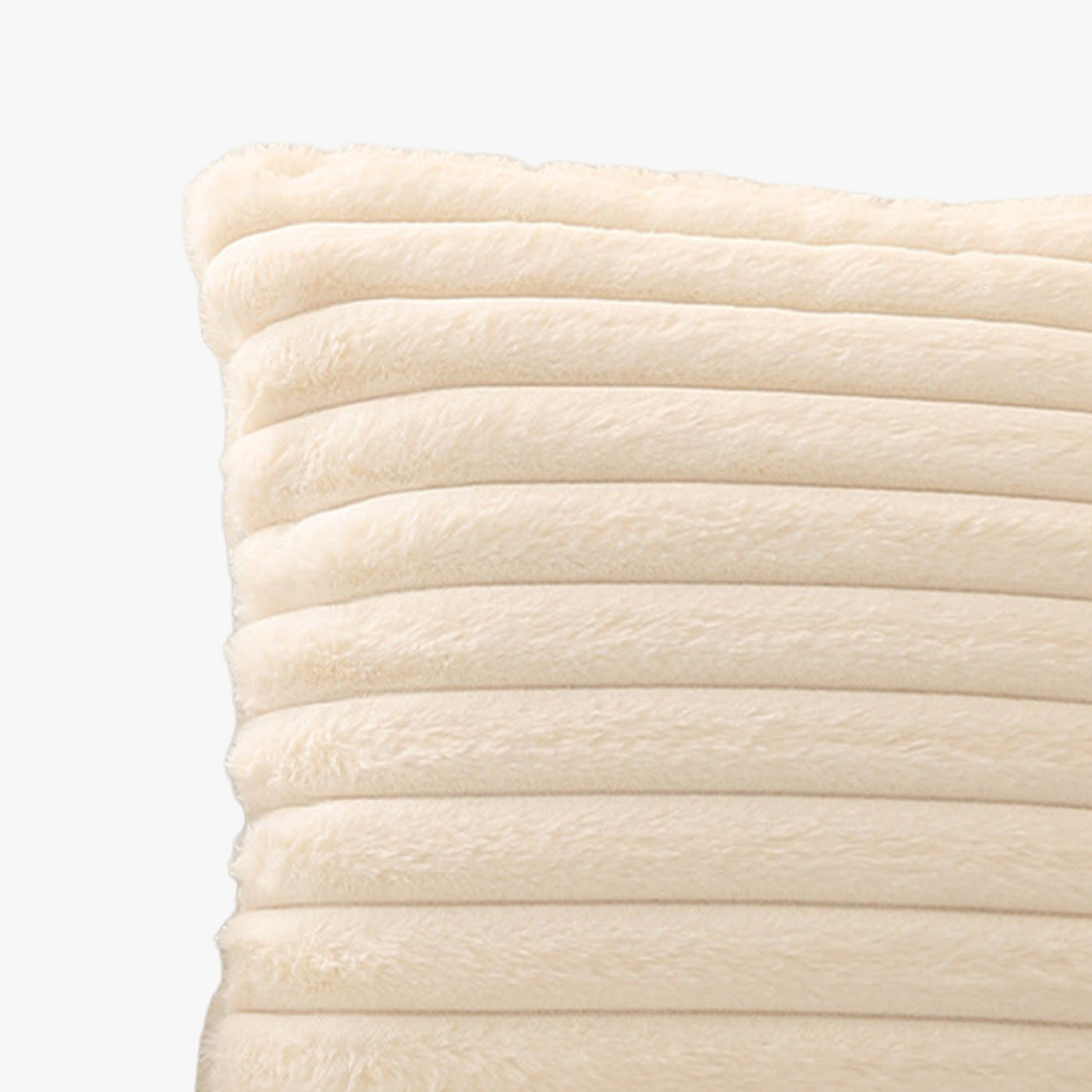 STANLY Coussin carré en tissu côtelé beige 43x43 cm - Coussins - Mobilier Deco