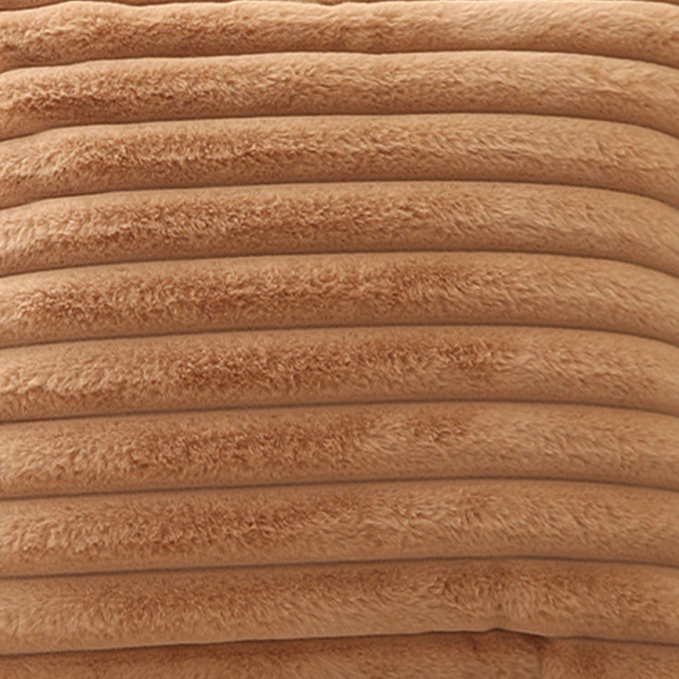 STANLY Coussin carré en tissu côtelé camel 43x43 cm - Coussins - Mobilier Deco