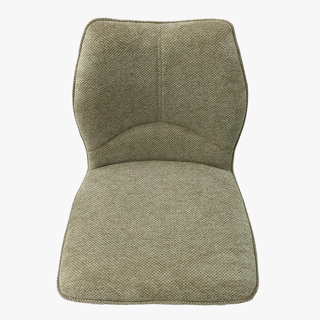 STELA Lot de 2 tabourets pivotants en tissu taupe piètement métal noir - Tabourets - Mobilier Deco