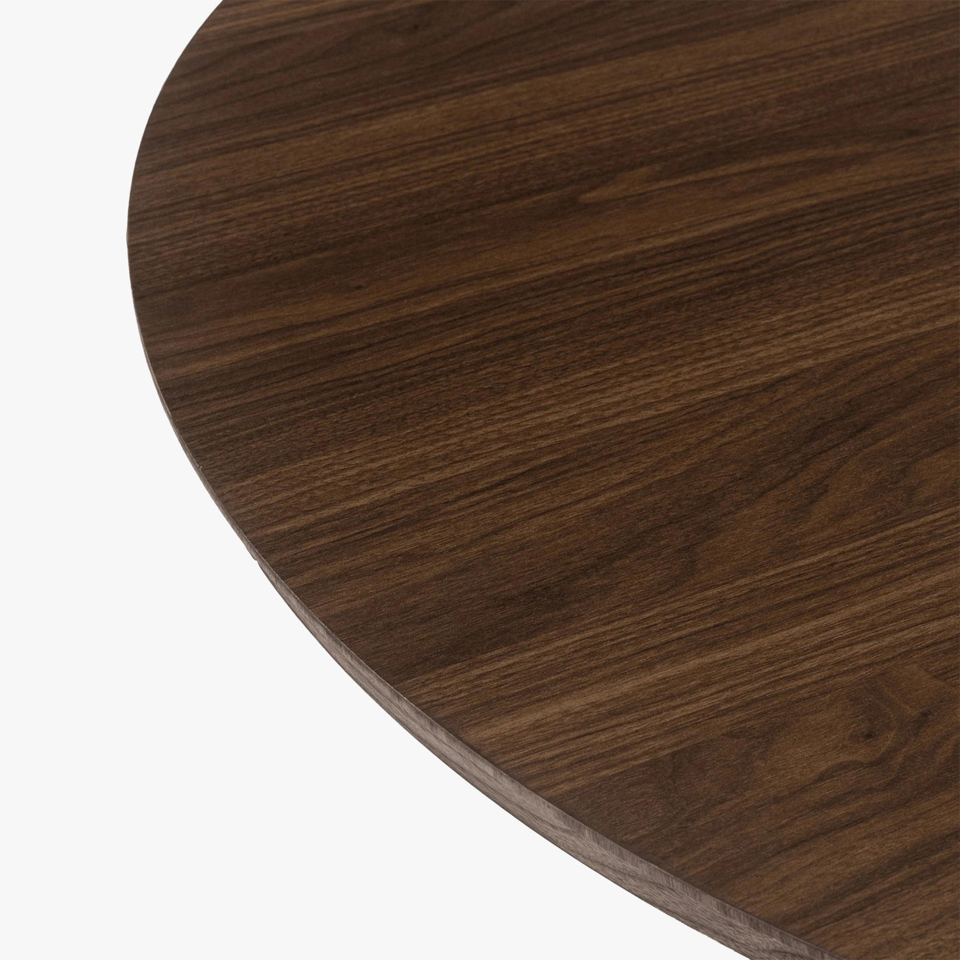 table à manger ronde extensible en MDF, de 120 à 200 cm couleur bois foncé