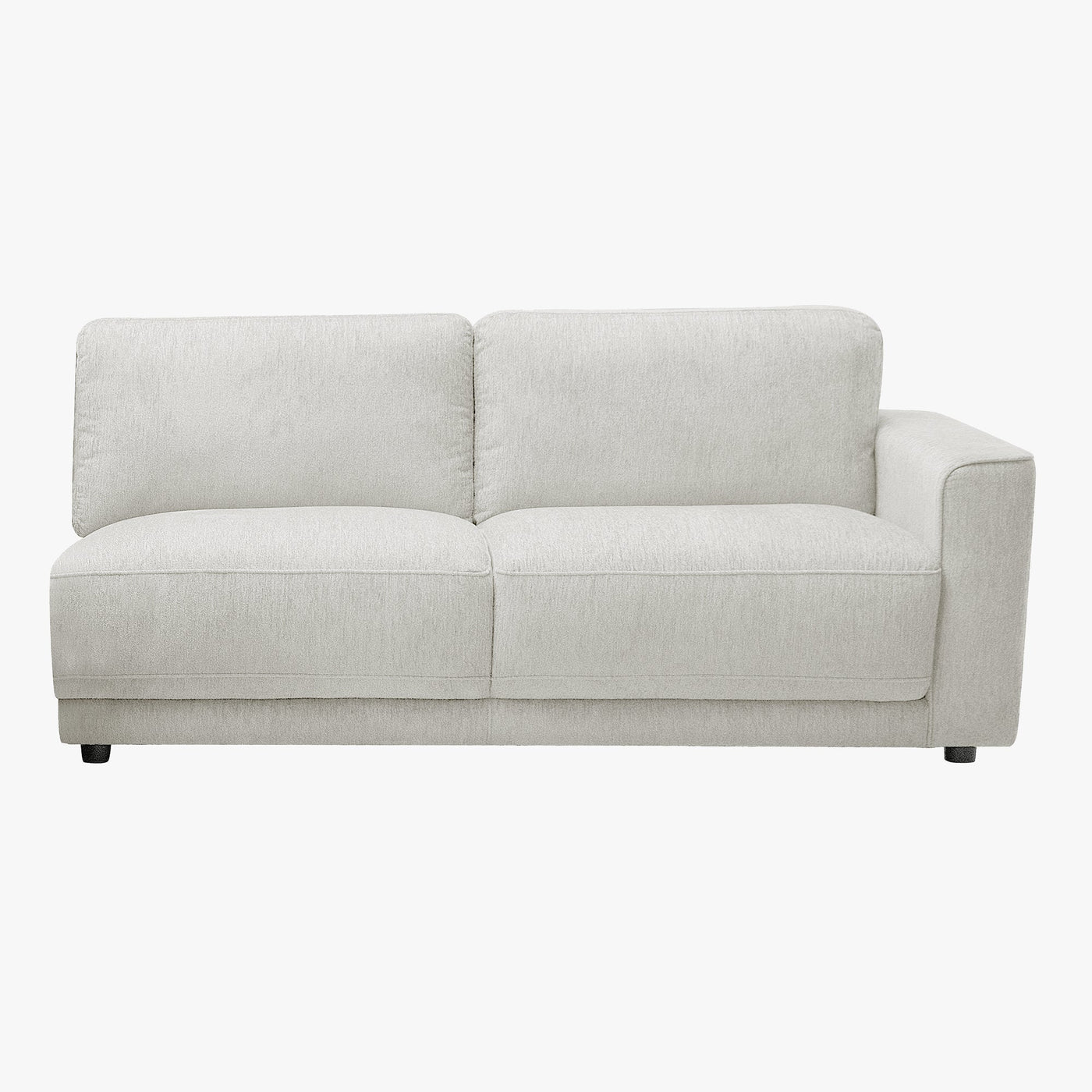 SYLAN Canapé d'angle réversible en tissu beige - Canapés d'angle - Mobilier Deco