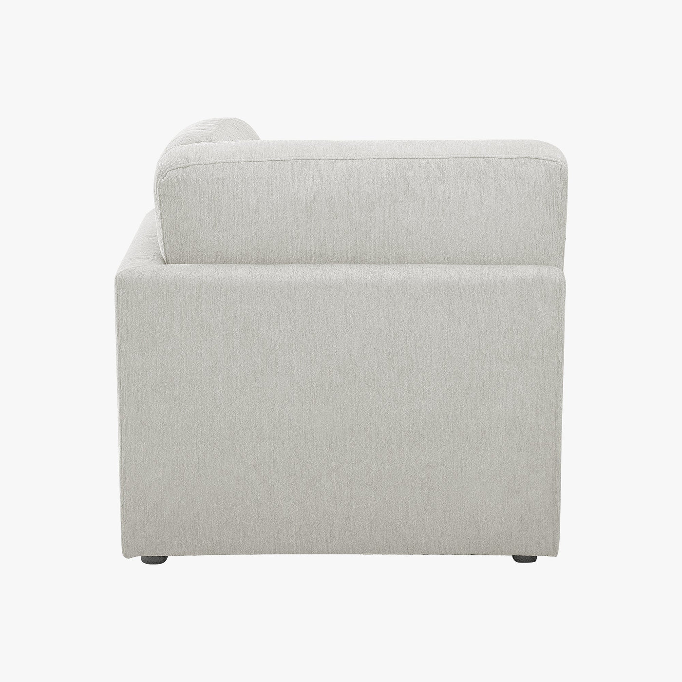 SYLAN Canapé d'angle réversible en tissu beige - Canapés d'angle - Mobilier Deco