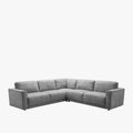 SYLAN Canapé d'angle réversible en tissu gris