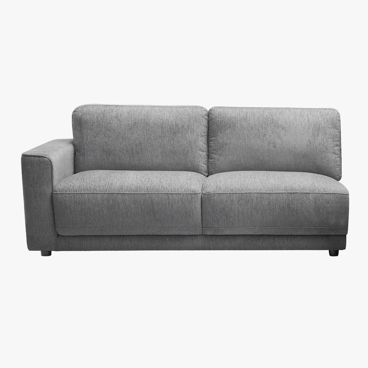 SYLAN Canapé d'angle réversible en tissu gris - Canapés d'angle - Mobilier Deco