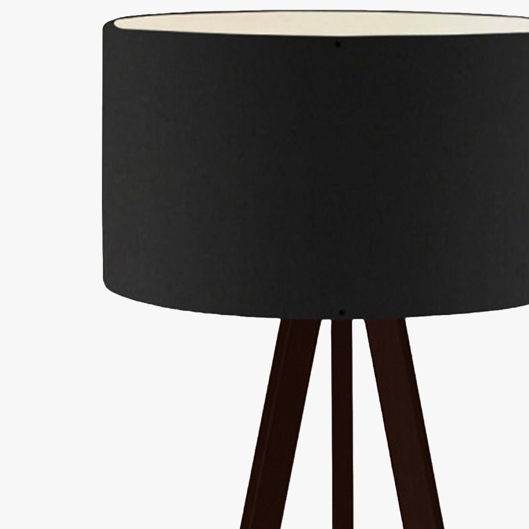 SYMO Lampe sur pieds avec abat jour en PVC noir - Luminaires - Mobilier Deco