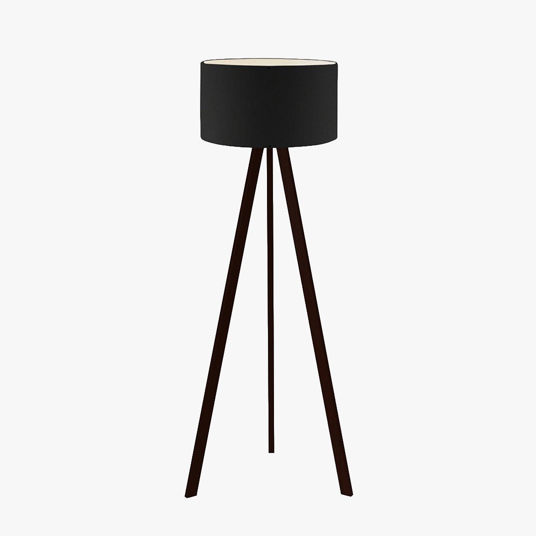SYMO Lampe sur pieds avec abat jour en PVC noir - Luminaires - Mobilier Deco