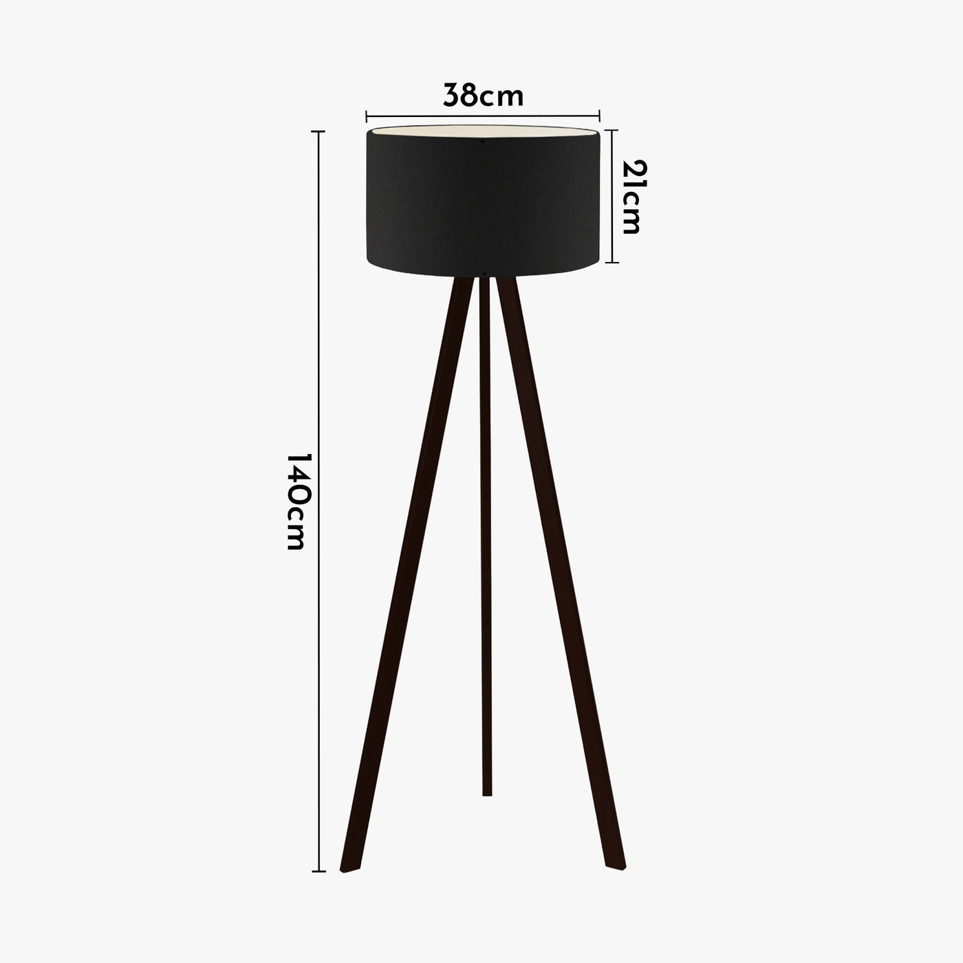 SYMO Lampe sur pieds avec abat jour en PVC noir - Luminaires - Mobilier Deco