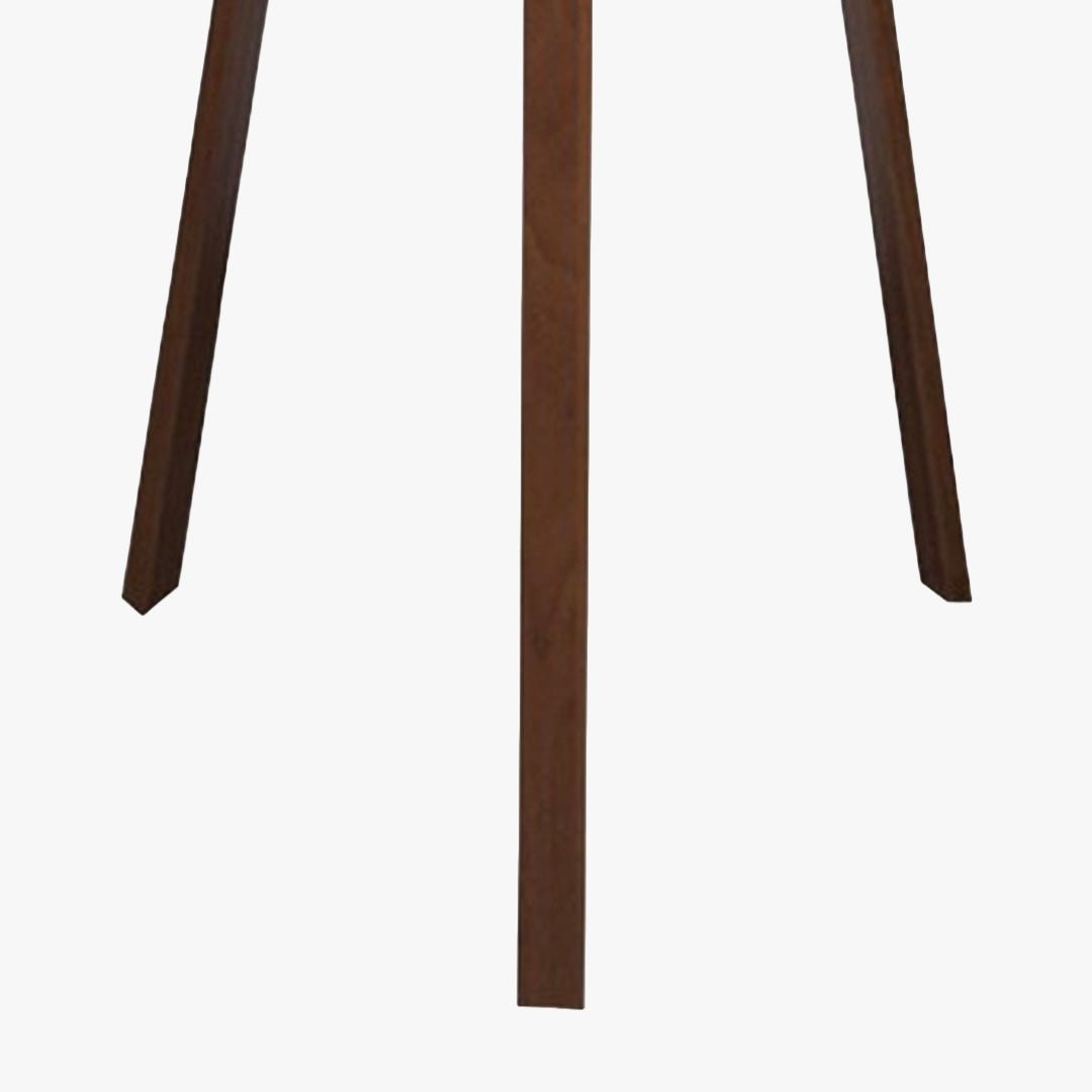 SYMO Lampe sur pieds avec abat jour en PVC vert pieds couleur bois foncé - Luminaires - Mobilier Deco