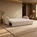 SYNA Canapé 3 places convertible en tissu bouclette beige
