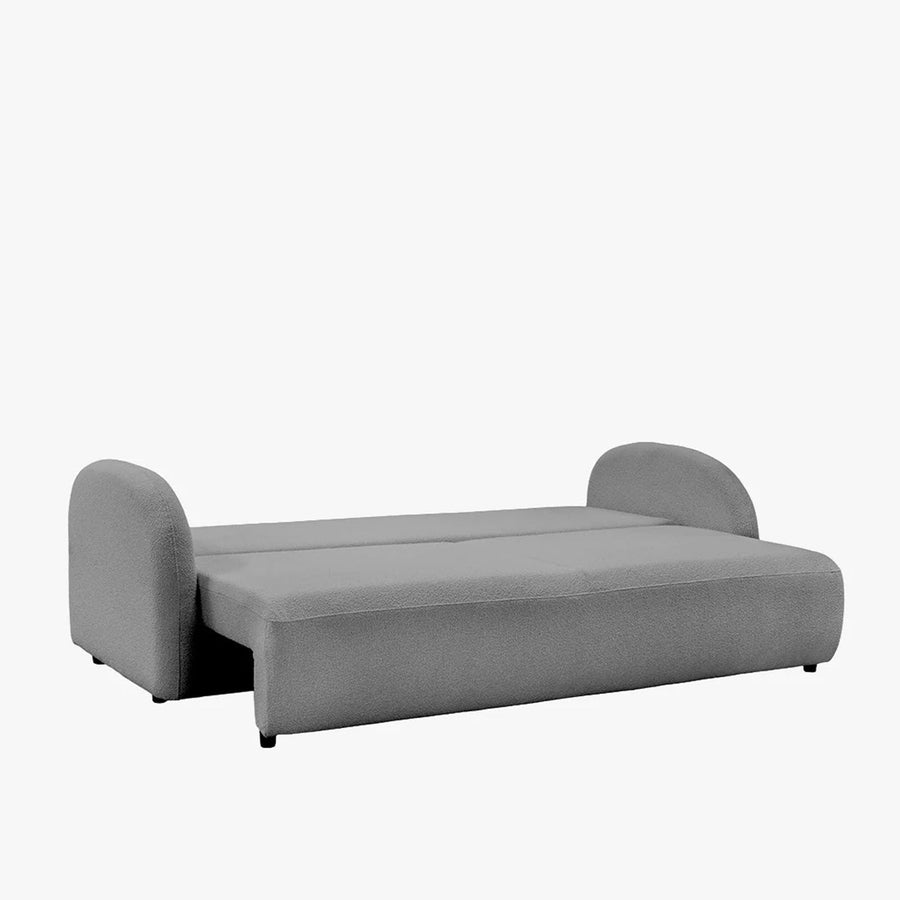 SYNA Canapé 3 places convertible en tissu bouclette gris — aperçu vidéo