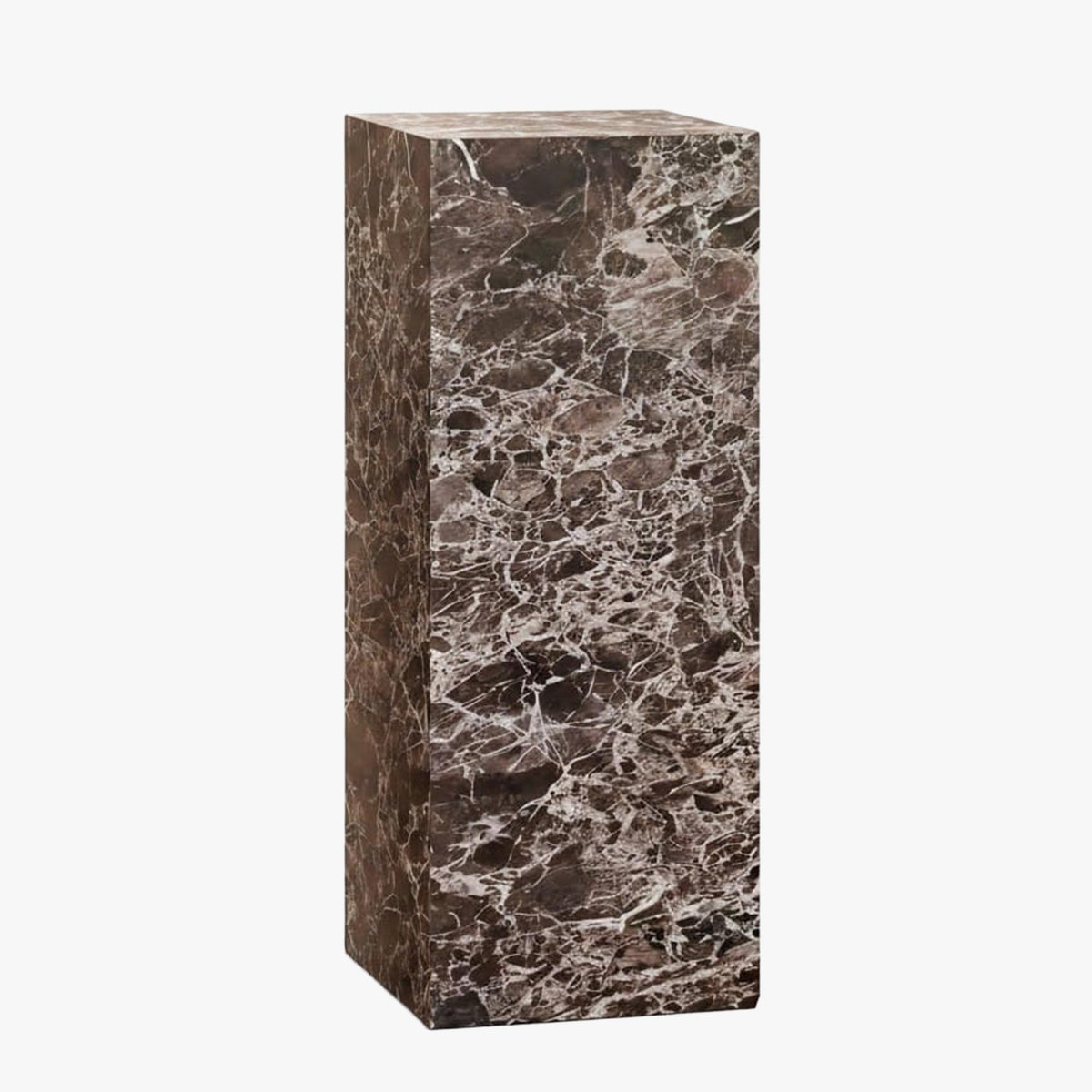 TRESA XL Table d'appoint marbre d'ingénierie marron