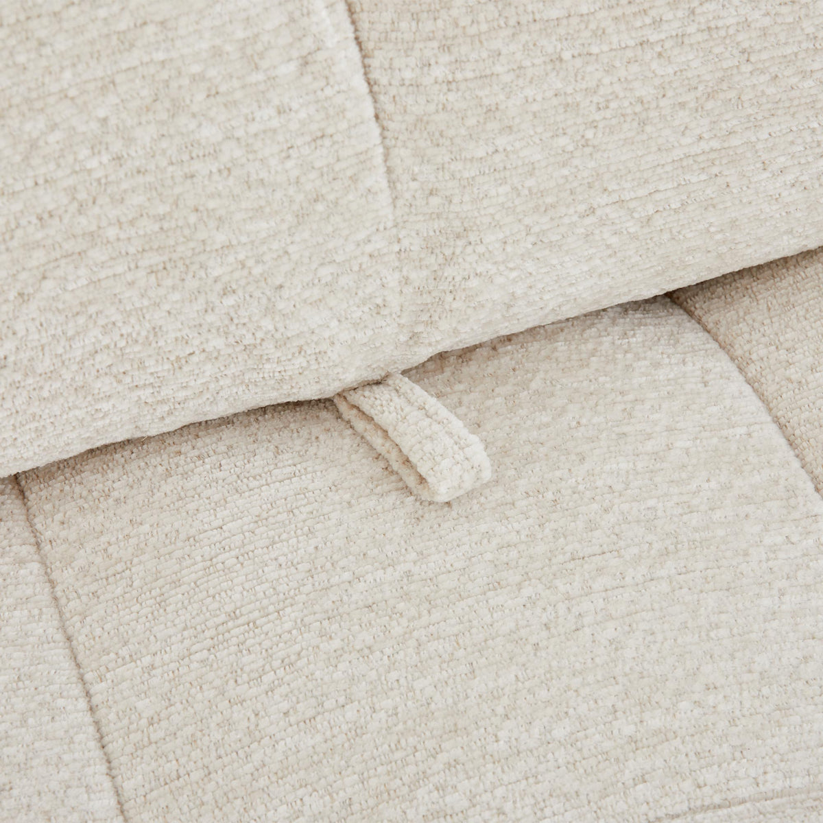 TIAM Canapé d'angle relax électrique en tissu matelassé beige - Angle droit - Canapé relax - Mobilier Deco