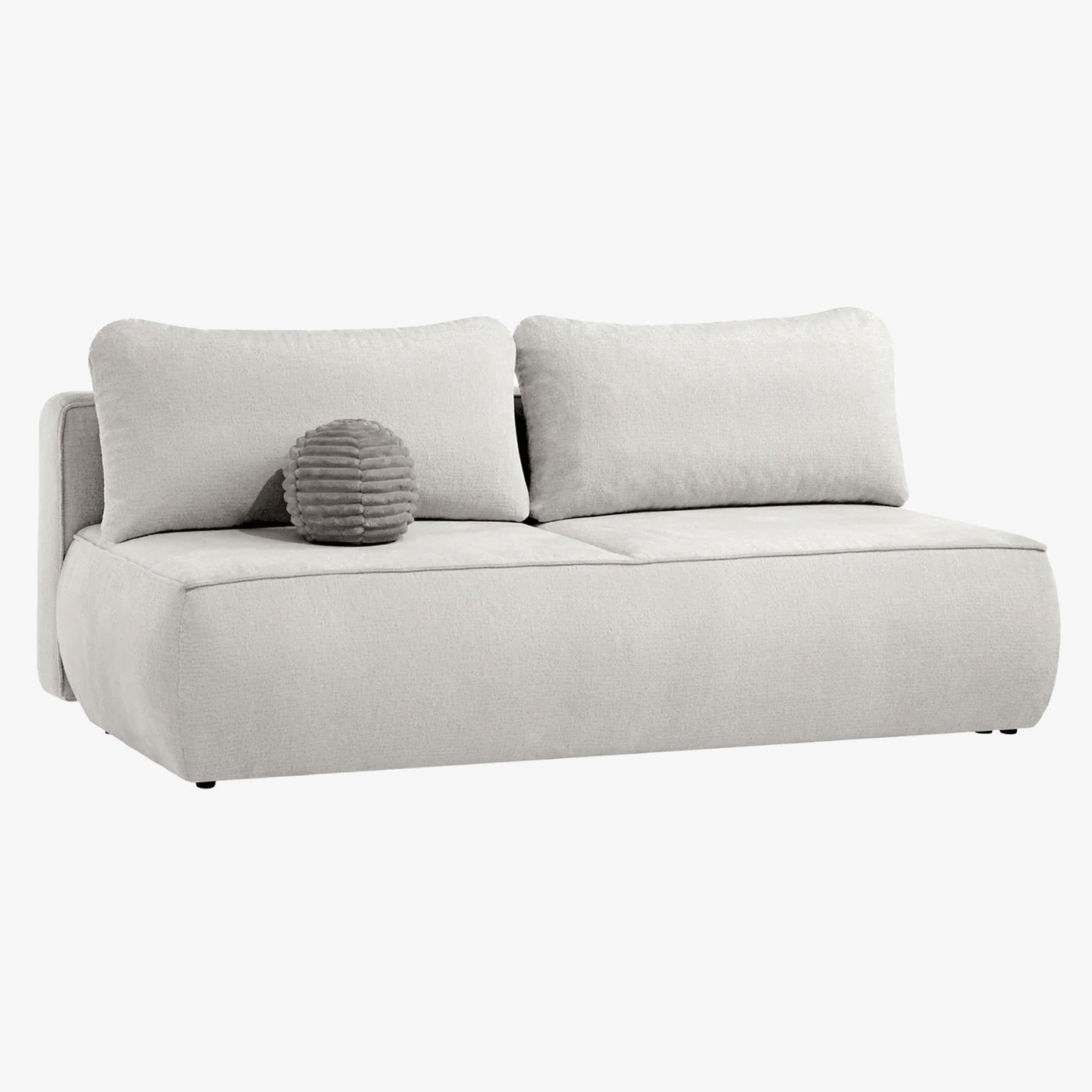 TILIA Canapé 3 places convertible avec coffre en tissu beige - Canapés convertibles - Mobilier Deco