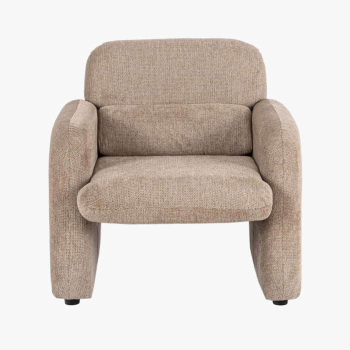 TOGO Fauteuil en tissu beige foncé