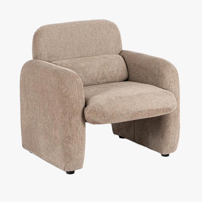TOGO Fauteuil en tissu beige foncé