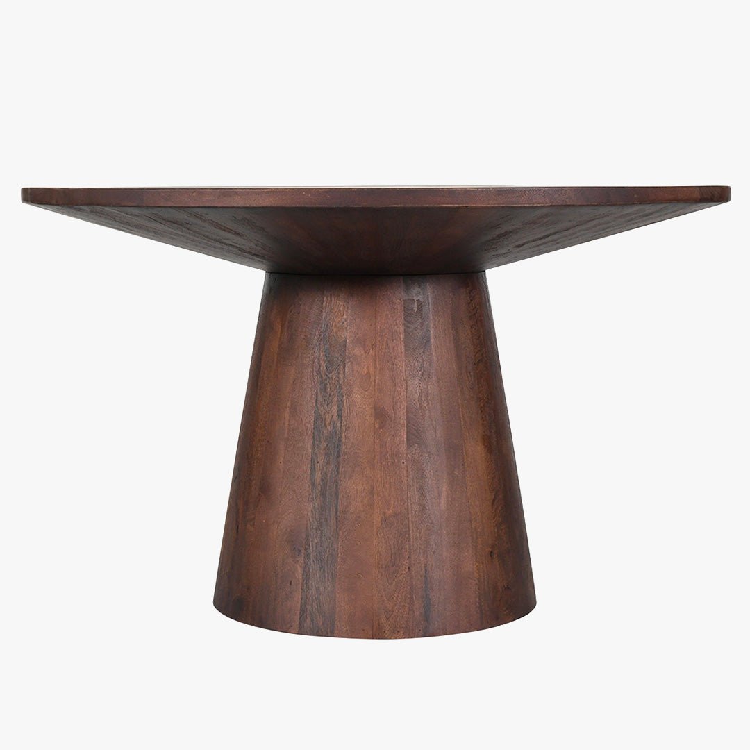 TOMMY - 130 Table à manger ronde en bois de manguier D130 cm - Table à manger - Mobilier Deco