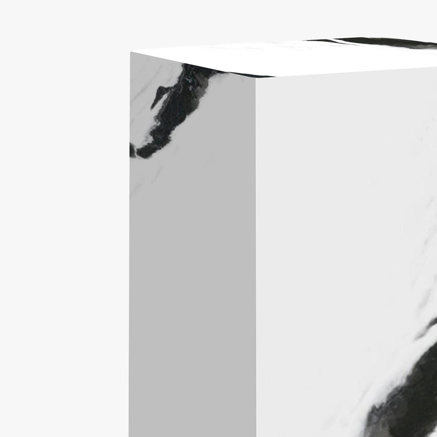 TRESA Table d'appoint marbre d'ingénierie blanc et noir — aperçu vidéo
