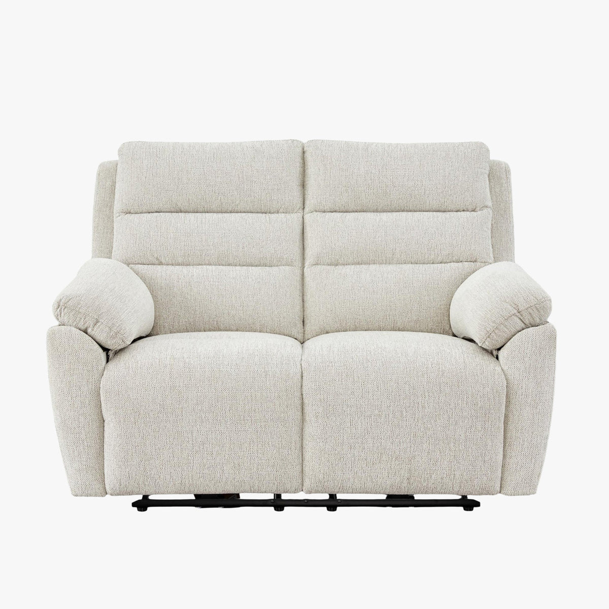ULYA Canapé 2 places relax électrique en tissu beige - Canapé relax - Mobilier Deco