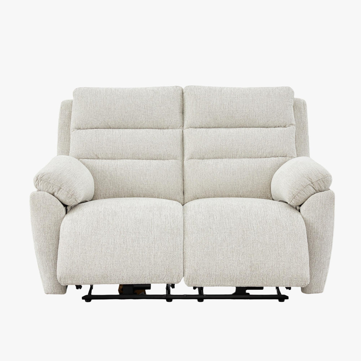 ULYA Canapé 2 places relax électrique en tissu beige - Canapé relax - Mobilier Deco