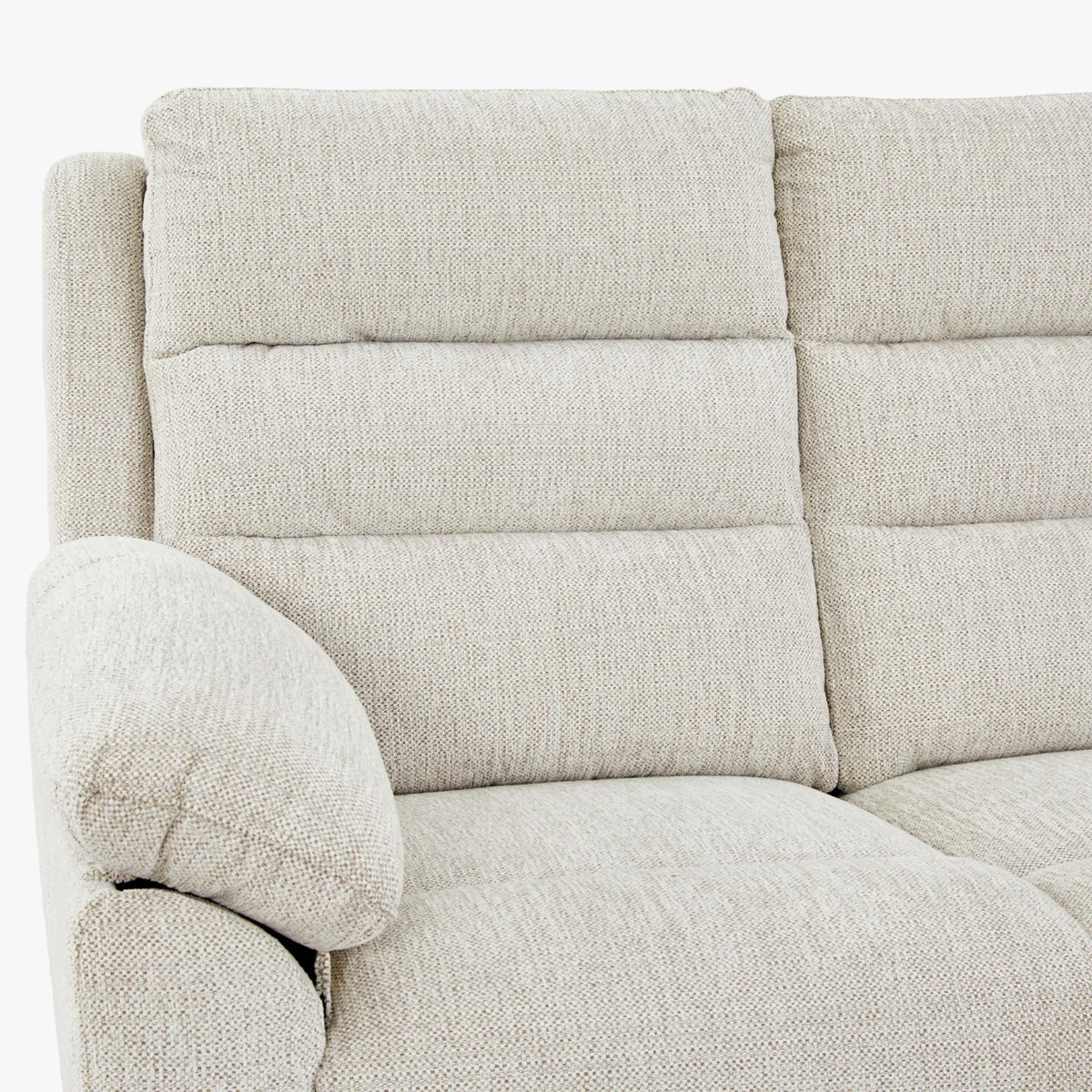 ULYA Canapé 2 places relax électrique en tissu beige - Canapé relax - Mobilier Deco