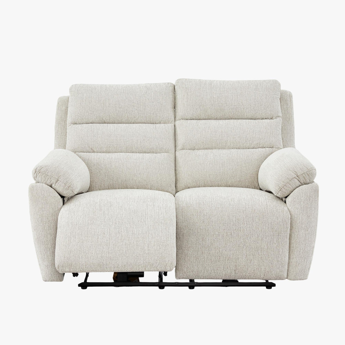 ULYA Canapé 2 places relax électrique en tissu beige - Canapé relax - Mobilier Deco