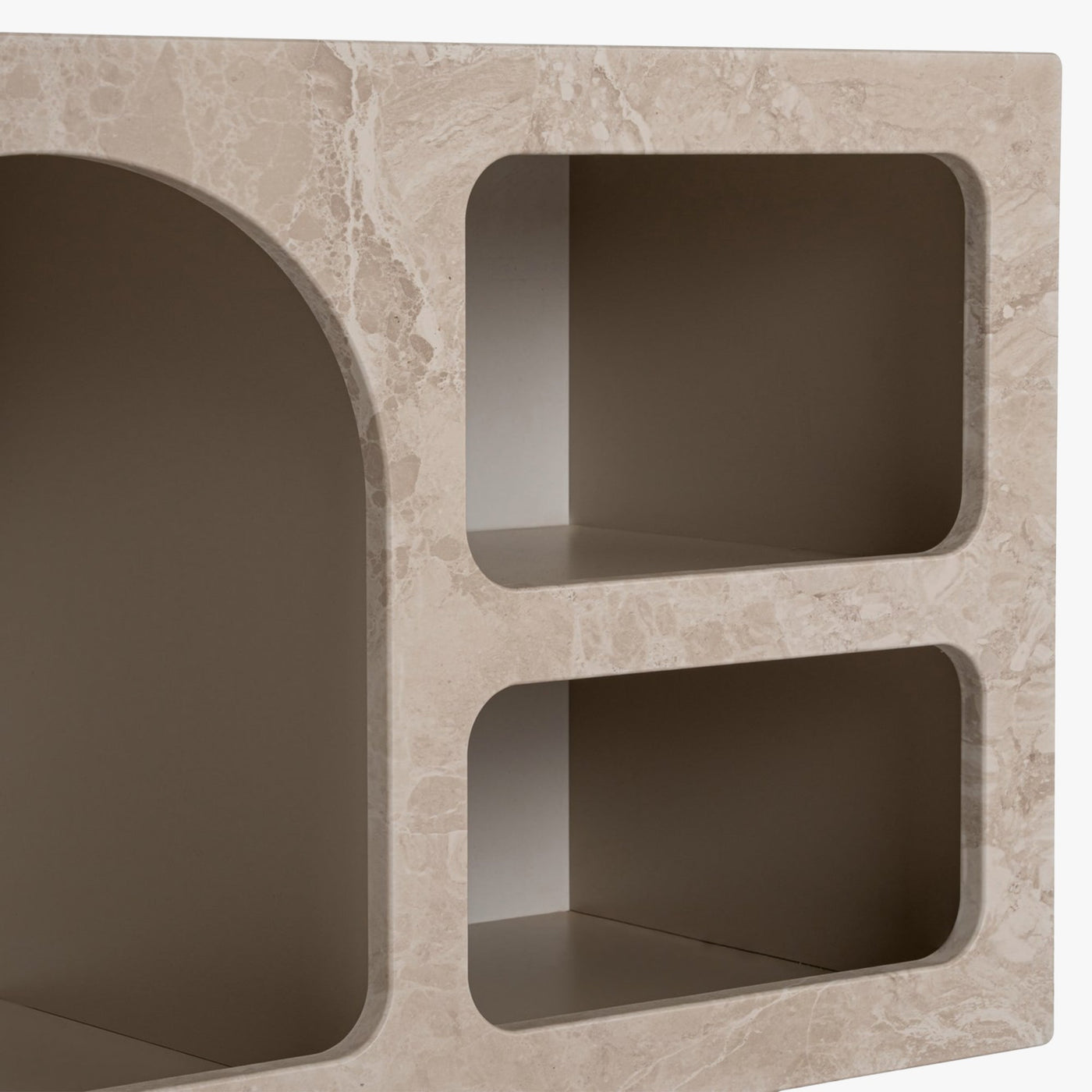 VERA Console avec 6 niches beige 120 cm - Consoles - Mobilier Deco