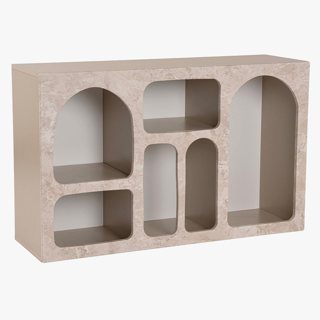 VERA Console avec 6 niches beige 120 cm - Consoles - Mobilier Deco