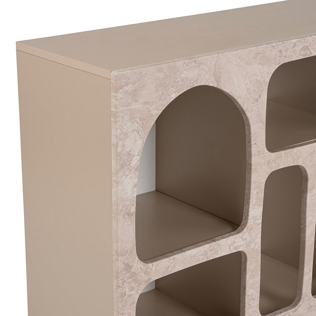 VERA Console avec 6 niches beige 120 cm - Consoles - Mobilier Deco