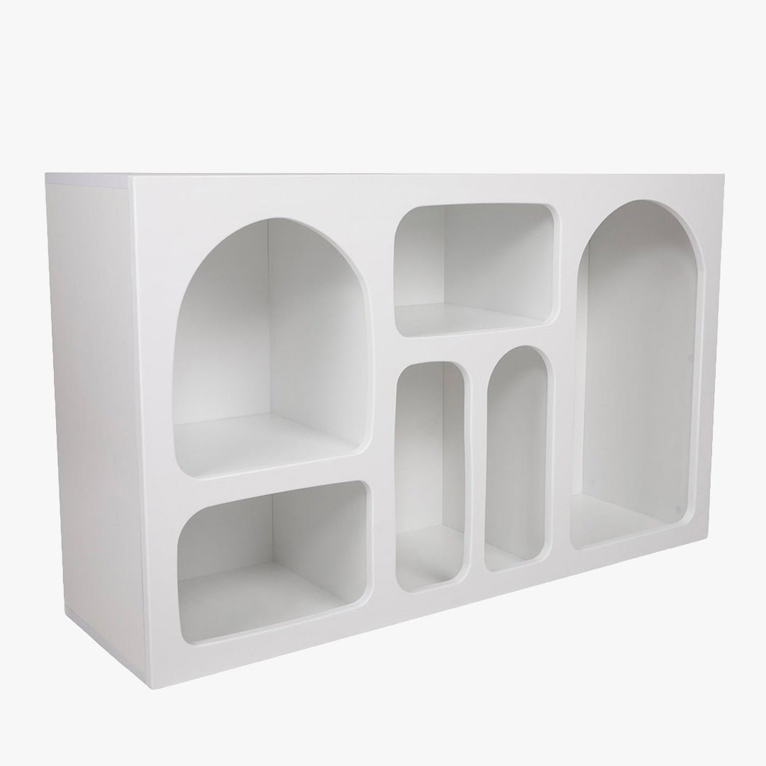 VERA Console avec 6 niches blanc 120 cm - Consoles - Mobilier Deco
