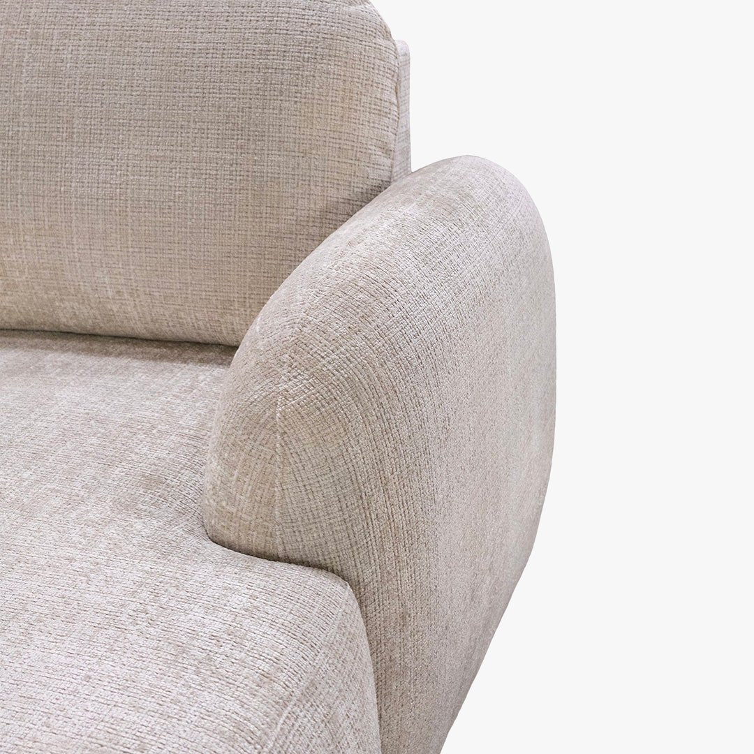 VIONA Canapé d'angle convertible avec coffre en tissu beige - Angle droit - Canapé d'angle convertible - Mobilier Deco