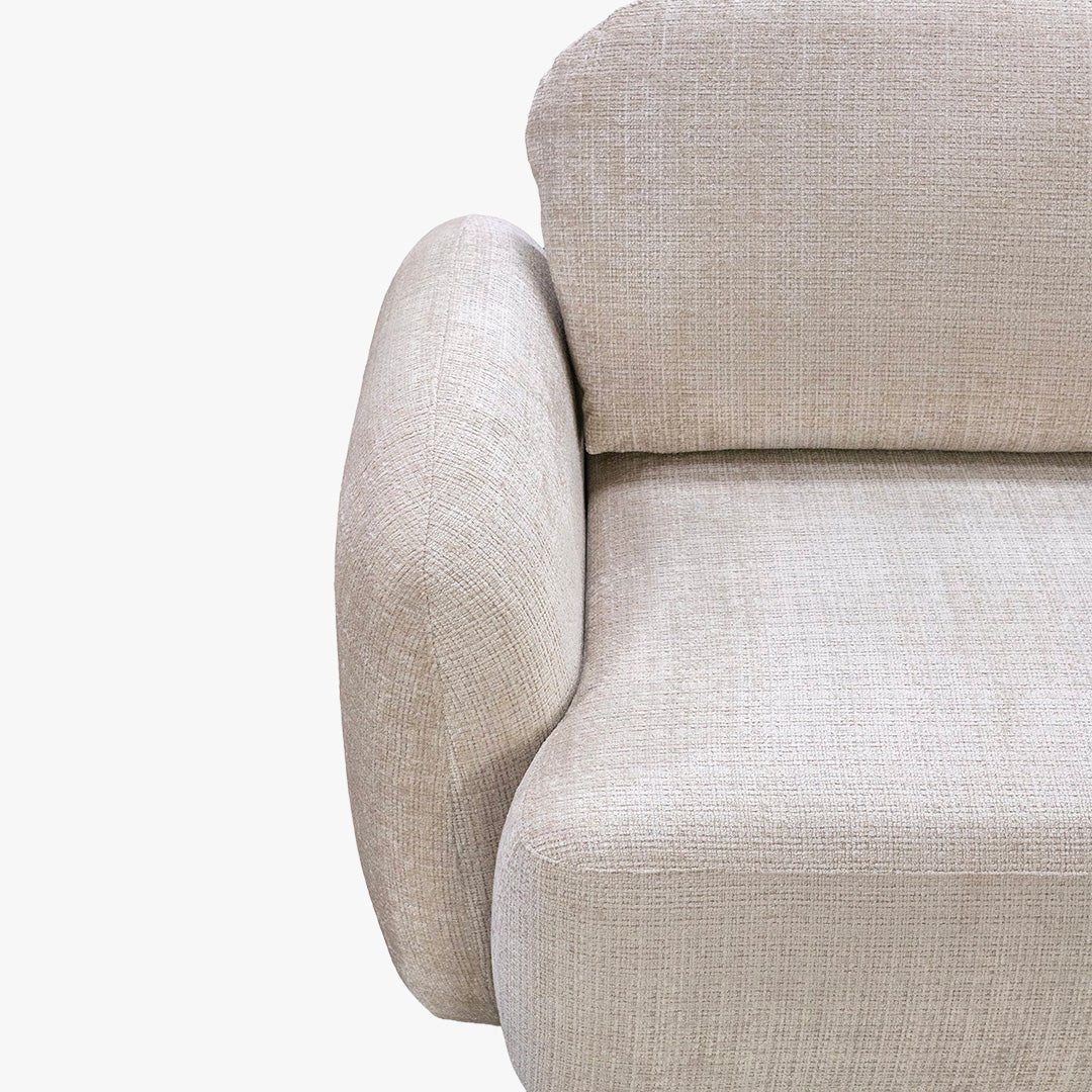 VIONA Canapé d'angle convertible avec coffre en tissu beige - Angle droit - Canapé d'angle convertible - Mobilier Deco