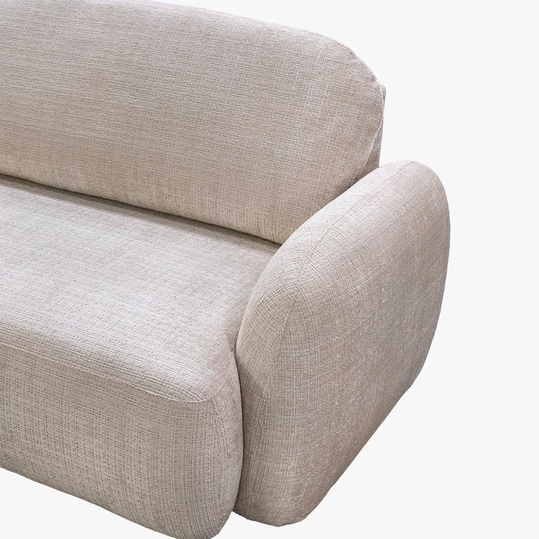 VIONA Canapé d'angle convertible avec coffre en tissu beige - Angle gauche - Canapé d'angle convertible - Mobilier Deco