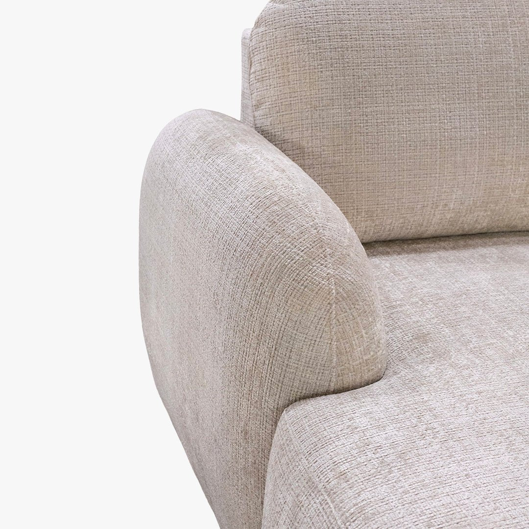 VIONA Canapé d'angle convertible avec coffre en tissu beige - Angle gauche - Canapé d'angle convertible - Mobilier Deco