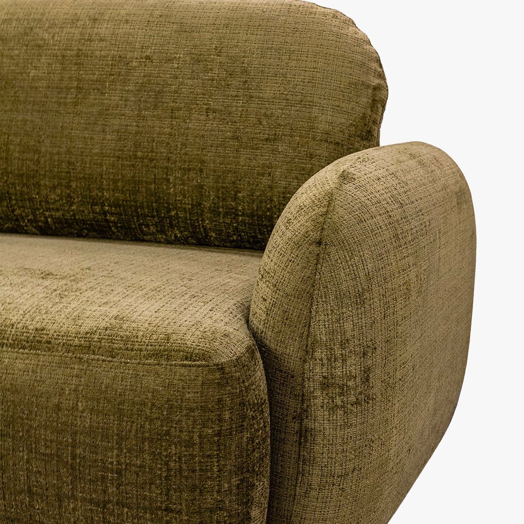VIONA Canapé d'angle convertible avec coffre en tissu vert - Angle gauche - Canapé d'angle convertible - Mobilier Deco