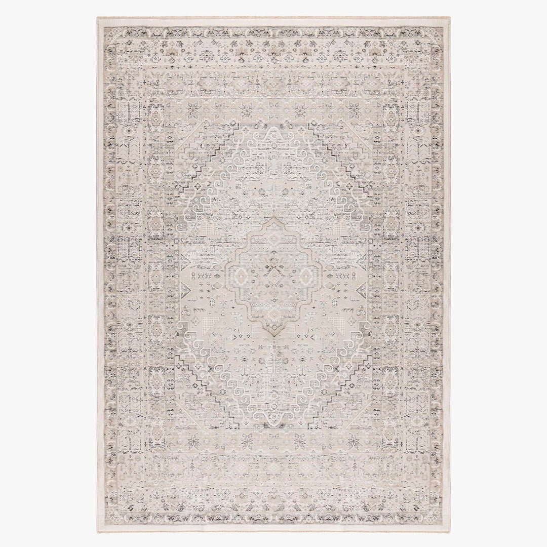 VISTA Tapis oriental blanc écru et beige - 160x230 cm - Tapis - Mobilier Deco
