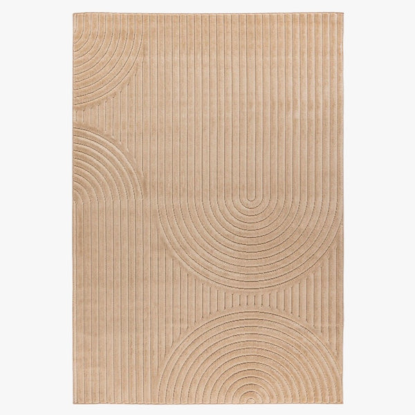 VIVA Tapis en tissu doux à motif en relief beige - 160x230 cm